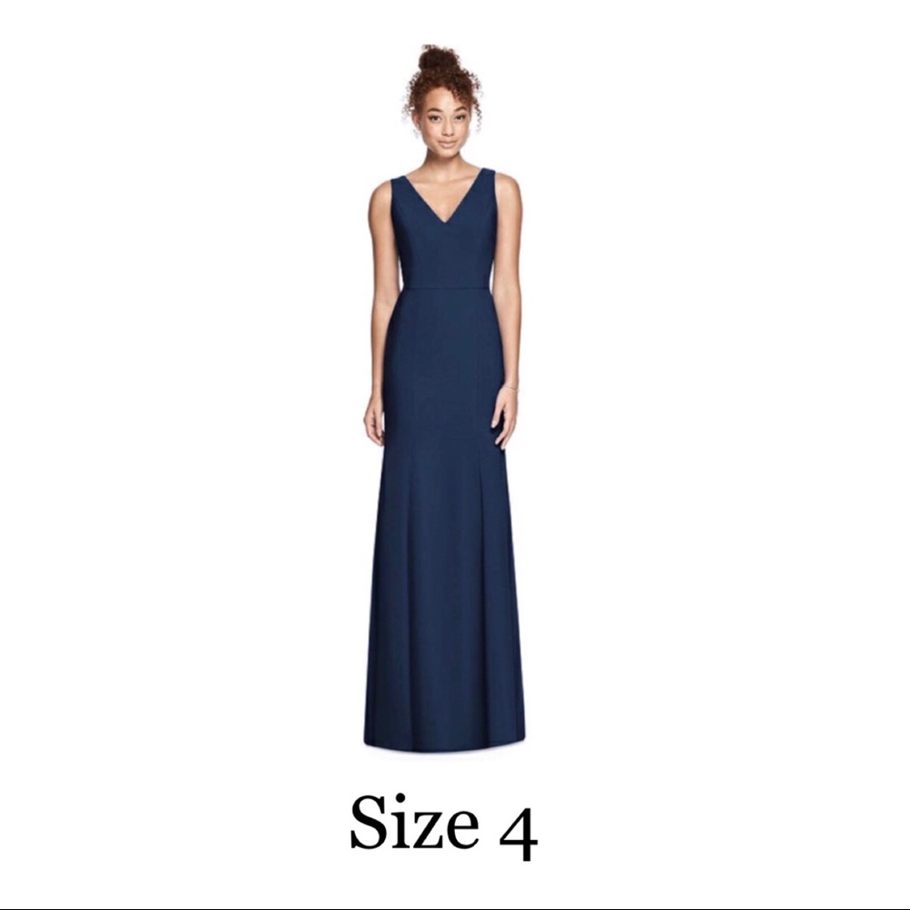 Navy blue full length sleeveless dress - size 4